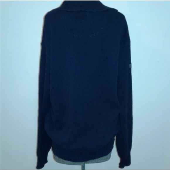 Polo Ralph Lauren Sport Mens L Pullover 1/2 Zip sailors knitted Sweater navy - Picture 5 of 7